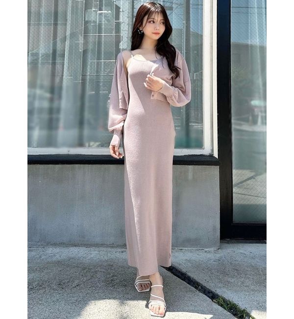 RESEXXY「シアーカーデコンビニットワンピース」|ワンピース|