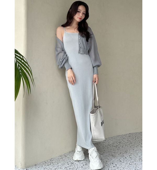 RESEXXY「シアーカーデコンビニットワンピース」|ワンピース|