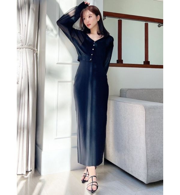 RESEXXY「シアーカーデコンビニットワンピース」|ワンピース|