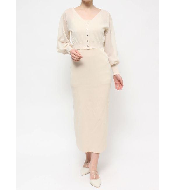 RESEXXY「シアーカーデコンビニットワンピース」|ワンピース|