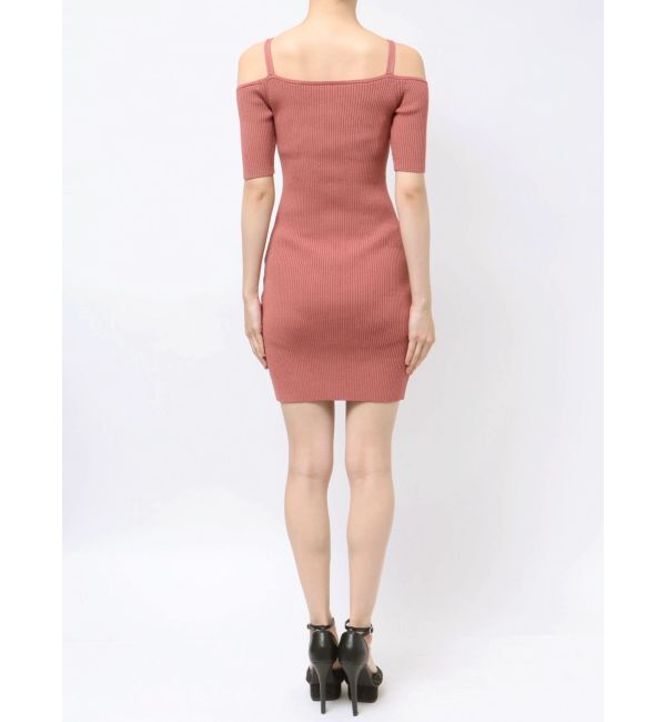 RESEXXY「ストリングデザインタイトニットワンピース」|ワンピース|