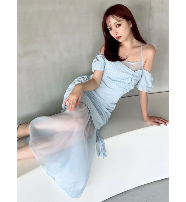 RESEXXY「シアーレイヤードギャザーワンピース」|ワンピース|