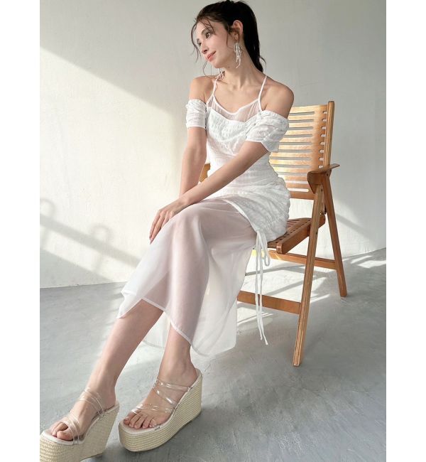 RESEXXY「シアーレイヤードギャザーワンピース」|ワンピース|