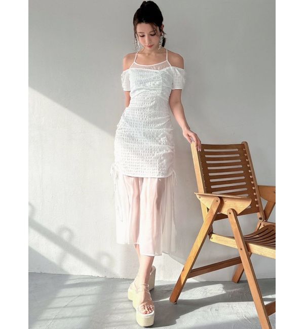 RESEXXY「シアーレイヤードギャザーワンピース」|ワンピース|