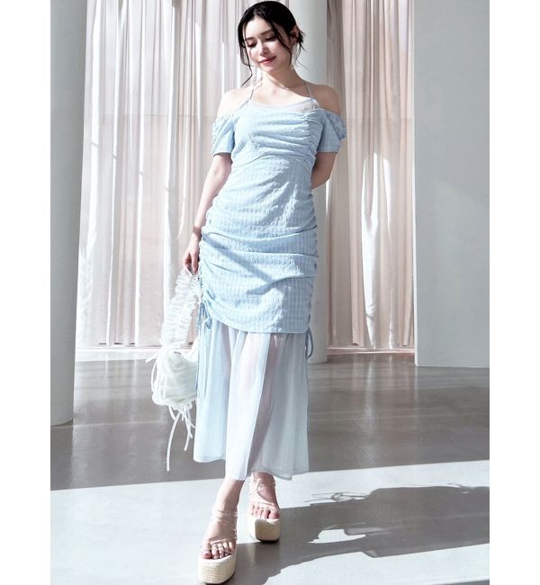 RESEXXY「シアーレイヤードギャザーワンピース」|ワンピース|