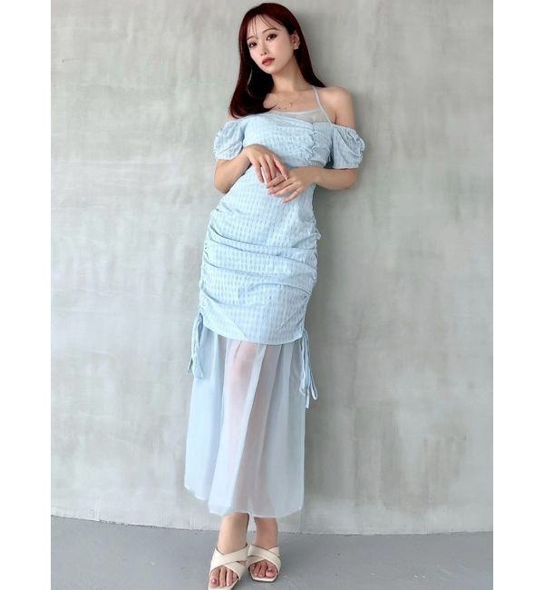 RESEXXY「シアーレイヤードギャザーワンピース」|ワンピース|