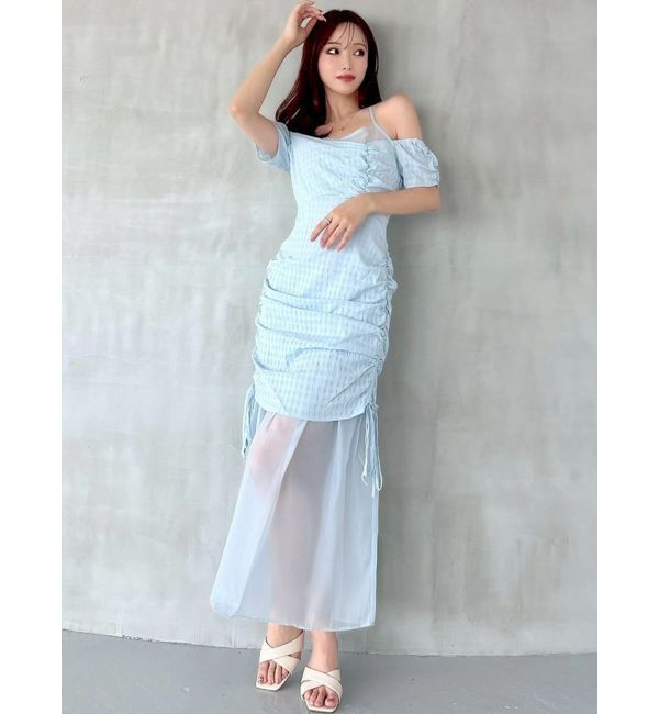 RESEXXY「シアーレイヤードギャザーワンピース」|ワンピース|