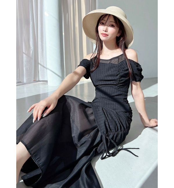 RESEXXY「シアーレイヤードギャザーワンピース」|ワンピース|