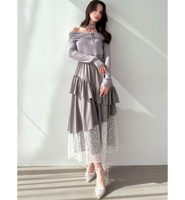 RESEXXY「オフショルドッキングワンピース」|ワンピース|