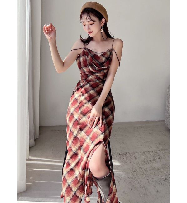 RESEXXY「ドレープストリングキャミワンピース」|ワンピース|