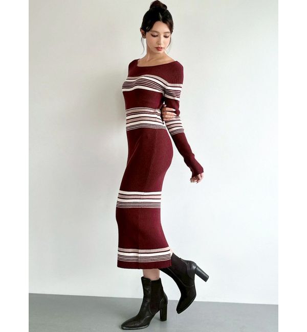 RESEXXY「リブニットワンピース【ブルーWEB限定カラー】」|ワンピース|