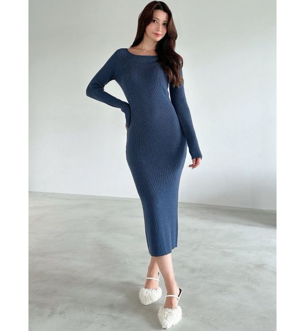RESEXXY「リブニットワンピース【ブルーWEB限定カラー】」|ワンピース|