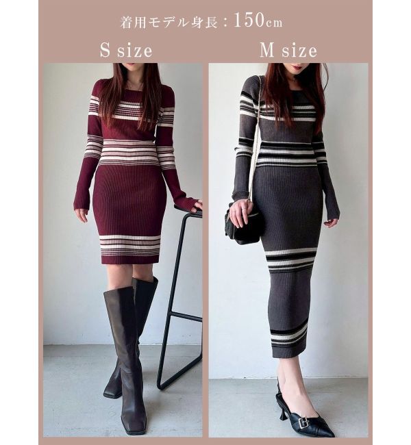 RESEXXY「リブニットワンピース【ブルーWEB限定カラー】」|ワンピース|