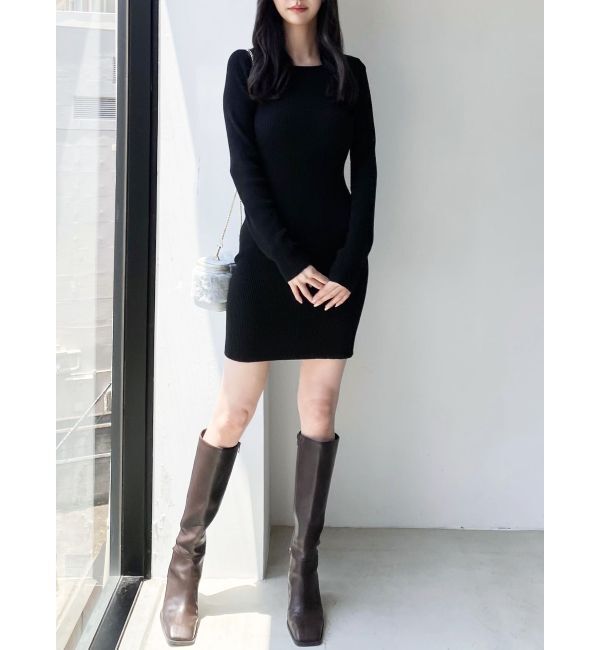 RESEXXY「リブニットワンピース【ブルーWEB限定カラー】」|ワンピース|