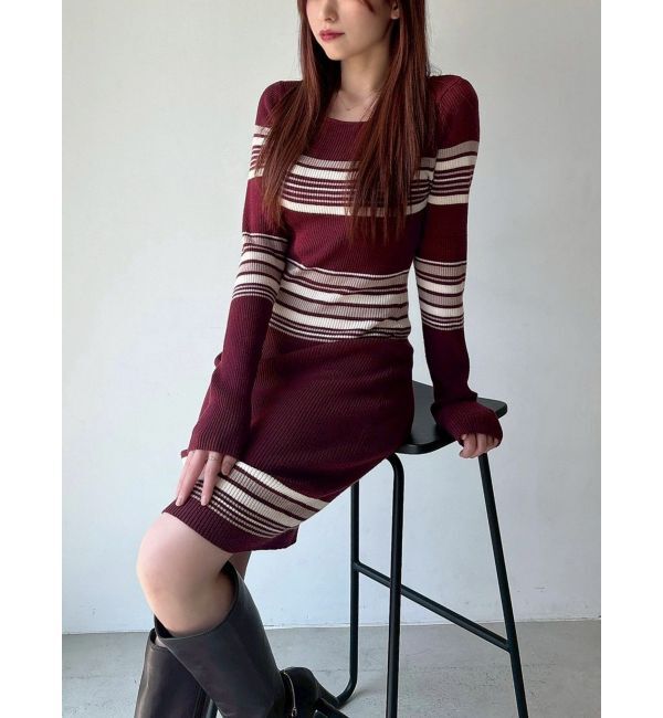 RESEXXY「リブニットワンピース【ブルーWEB限定カラー】」|ワンピース|