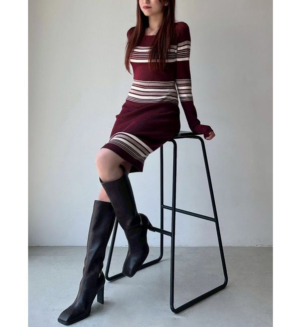 RESEXXY「リブニットワンピース【ブルーWEB限定カラー】」|ワンピース|