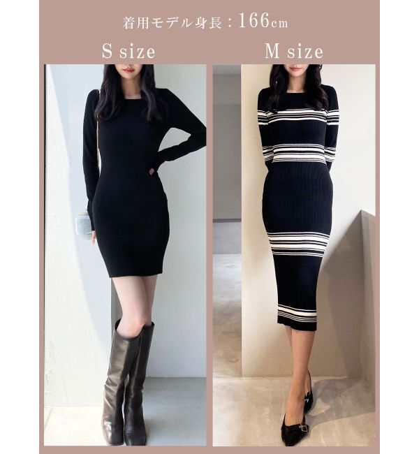 RESEXXY「リブニットワンピース【ブルーWEB限定カラー】」|ワンピース|