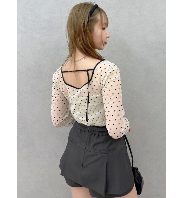 dazzlin「モチーフチュールシアートップス」|Tシャツ・カットソー|