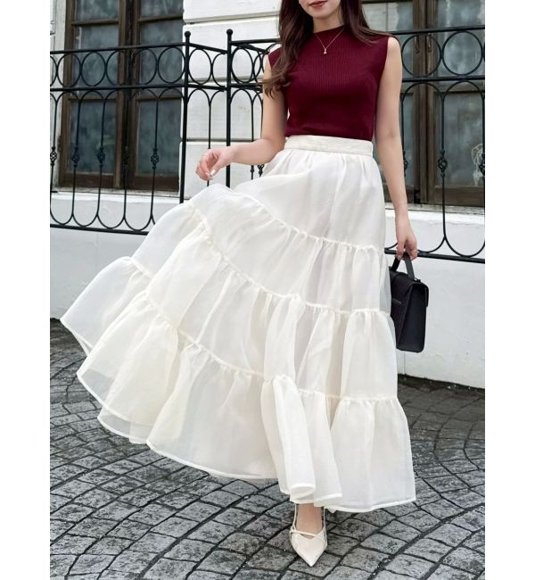 dazzlin「オーガンティアードスカート」|スカート|