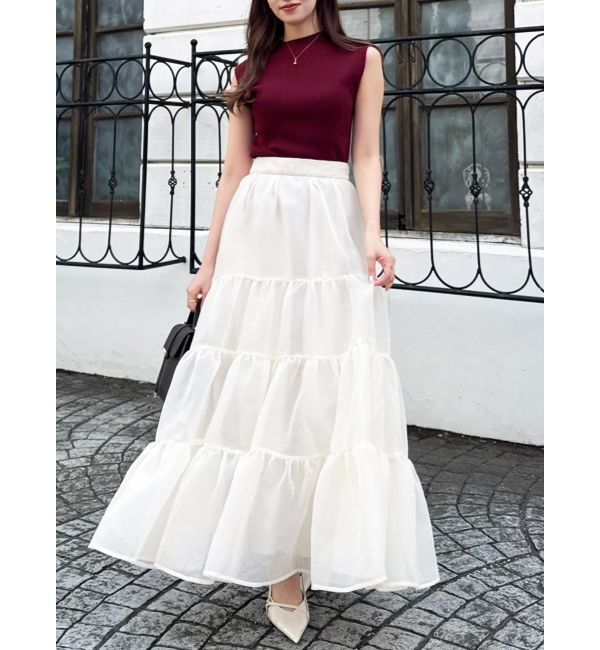 dazzlin「オーガンティアードスカート」|スカート|