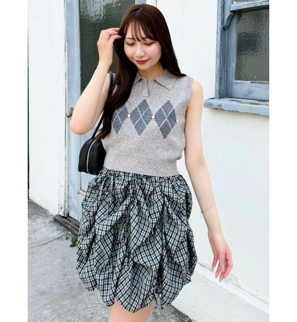 dazzlin「アーガイルニットトップス」|ニット・セーター|