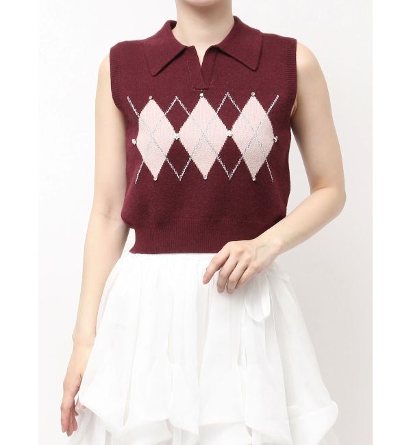 dazzlin「アーガイルニットトップス」|ニット・セーター|