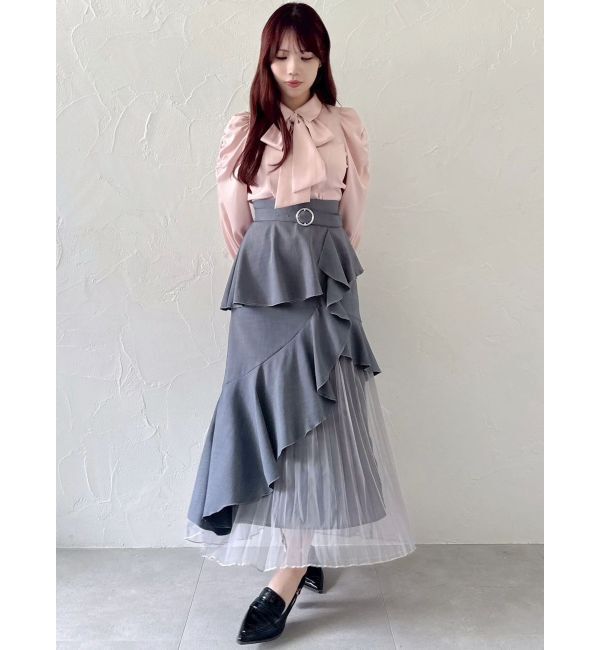 dazzlin「アシメプリーツマーメイドスカート」|スカート|