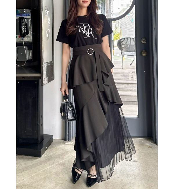 dazzlin「アシメプリーツマーメイドスカート」|スカート|