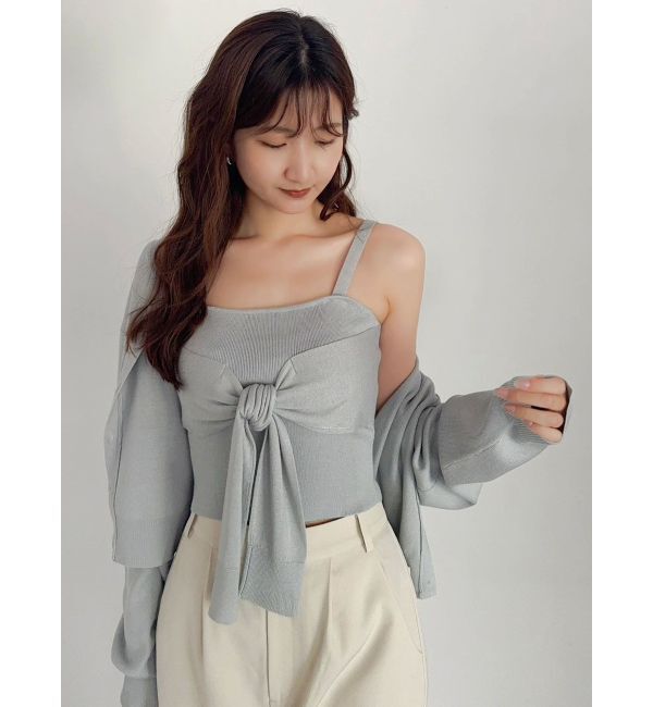dazzlin「片結びニットビスチェ」|キャミソール|