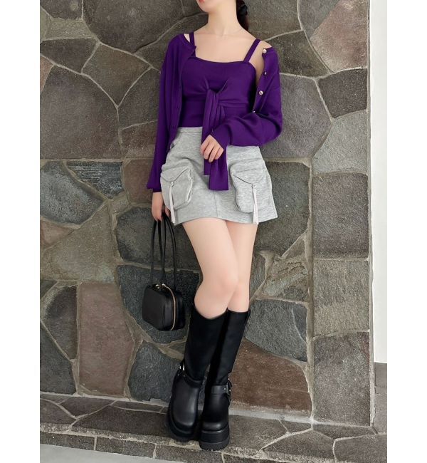 dazzlin「片結びニットビスチェ」|キャミソール|