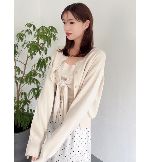 dazzlin「片結びニットビスチェ」|キャミソール|