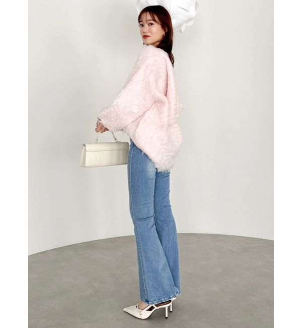 dazzlin「リップルカールニットフーディ」|ニット・セーター|