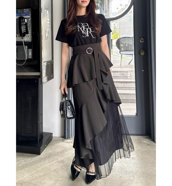 dazzlin「アシメプリーツマーメイドスカート」|スカート|