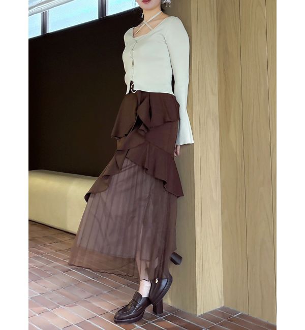 dazzlin「アシメプリーツマーメイドスカート」|スカート|