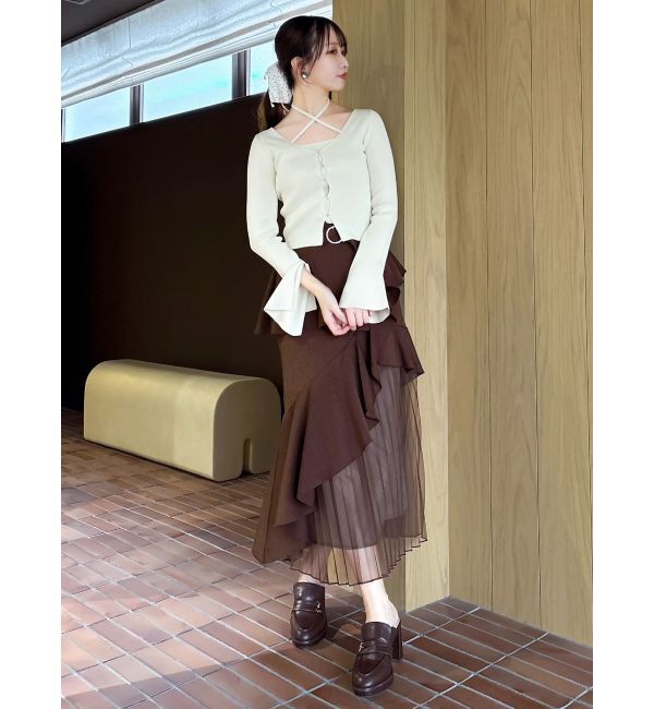 dazzlin「アシメプリーツマーメイドスカート」|スカート|