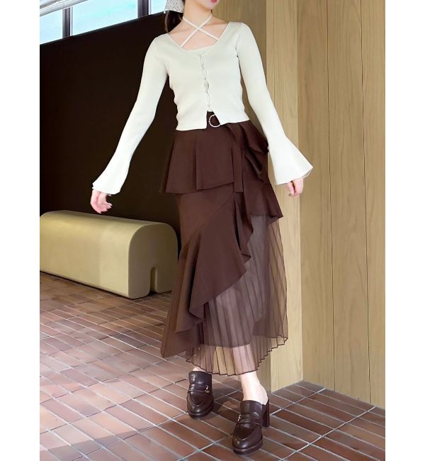 dazzlin「アシメプリーツマーメイドスカート」|スカート|