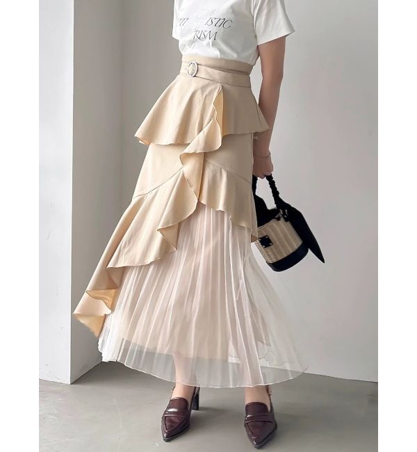 dazzlin「アシメプリーツマーメイドスカート」|スカート|