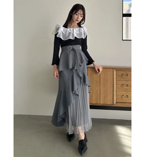 dazzlin「アシメプリーツマーメイドスカート」|スカート|