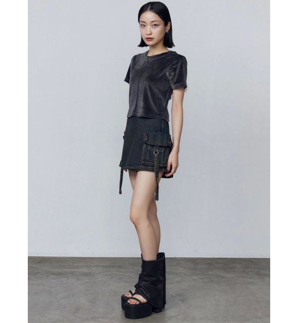 EMODA「アイレットパールベロアTシャツ」|Tシャツ・カットソー|