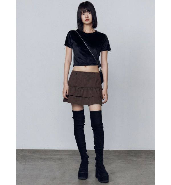 EMODA「アイレットパールベロアTシャツ」|Tシャツ・カットソー|