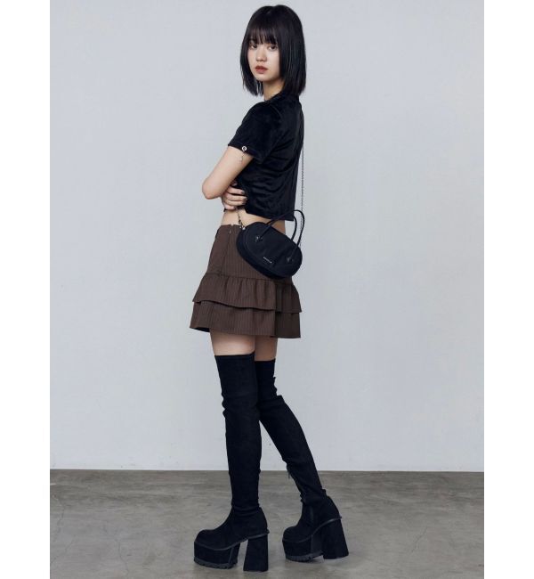 EMODA「アイレットパールベロアTシャツ」|Tシャツ・カットソー|