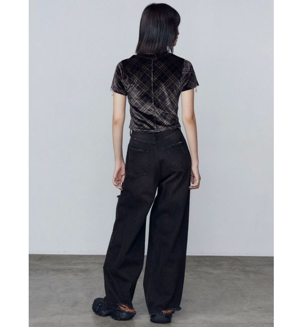 EMODA「アイレットパールベロアTシャツ」|Tシャツ・カットソー|