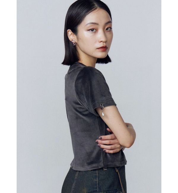 EMODA「アイレットパールベロアTシャツ」|Tシャツ・カットソー|