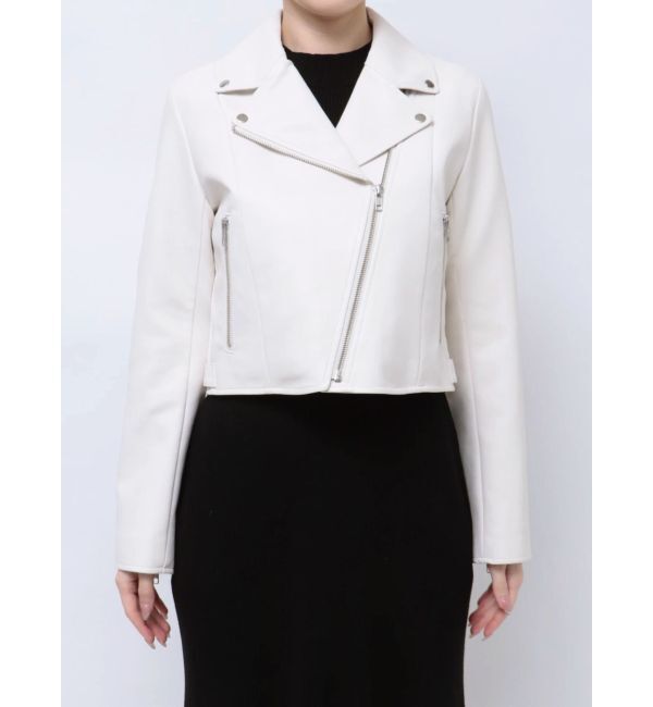 MERCURYDUO「フェイクレザーコンパクトライダースジャケット」|ライダースジャケット|