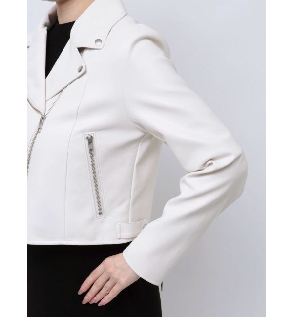 MERCURYDUO「フェイクレザーコンパクトライダースジャケット」|ライダースジャケット|