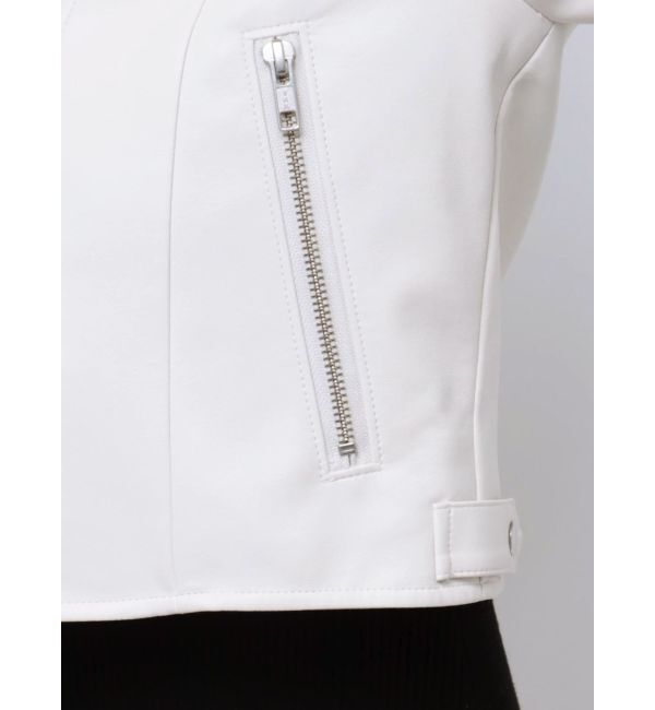 MERCURYDUO「フェイクレザーコンパクトライダースジャケット」|ライダースジャケット|