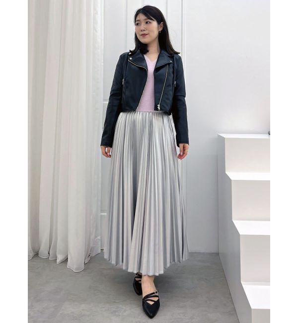 MERCURYDUO「フェイクレザーコンパクトライダースジャケット」|ライダースジャケット|