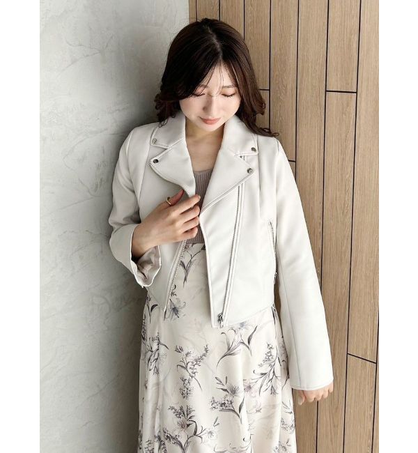 MERCURYDUO「フェイクレザーコンパクトライダースジャケット」|ライダースジャケット|