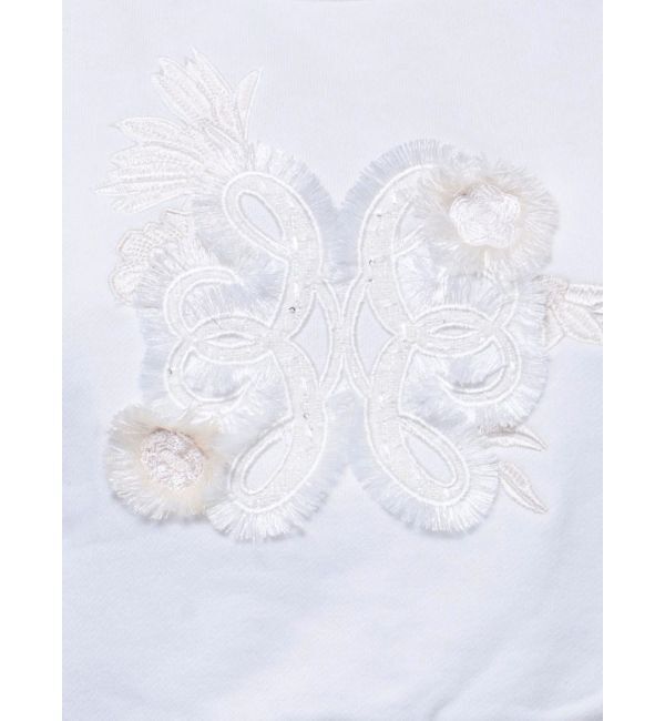 MERCURYDUO「裏毛ツイードワッペンプルオーバー」|Tシャツ・カットソー|