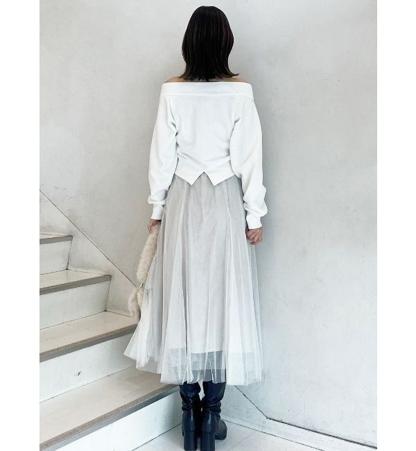 MERCURYDUO「裏毛ツイードワッペンプルオーバー」|Tシャツ・カットソー|